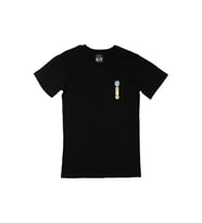 Rick And Morty Ters Cep Logo Tasarımlı Siyah Tişört