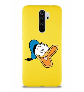 Xiaomi Redmi Note 8 Pro Soft Premier Kapak Donald Duck-E Tasarımlı Silikon Kılıf - Sarı (Şeffaf)