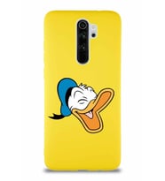Xiaomi Redmi Note 8 Pro Soft Premier Kapak Donald Duck-E Tasarımlı Silikon Kılıf - Sarı (Şeffaf)