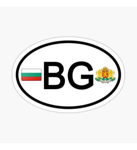 Bulgaristan ülke kodu araç tescil etiketi Araba Sticker 13 CM