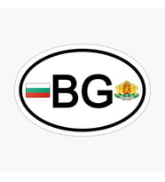 Bulgaristan ülke kodu araç tescil etiketi Araba Sticker 13 CM
