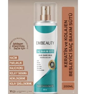 Embeuty Besleyici Keratin Kolajen Saç Bakım Sütü 200 ML
