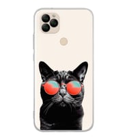 PrintiFy General Mobile GM22 ile Uyumlu Kedi 3 Kamera Korumalı Şeffaf Kılıf