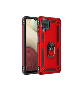 Durukar® Samsung Galaxy A22 Kılıf Sofya Yüzüklü Silikon Kapak - Kırmızı