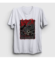 Presmono Unisex Beyaz Slayed Slayer T-Shirt 111718tt (Beyaz)