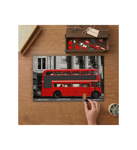Red Bus London Tasarımı 240 parça Ahşap Puzzle Ahşap Kutuda MP01226
