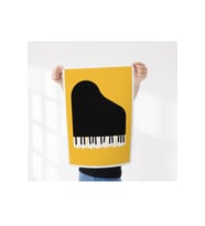 Minimal Piyano Posteri Sarı Siyah – Müzik Temalı Çerçevesiz Poster- Modern Duvar Dekoru (Çok Renkli)