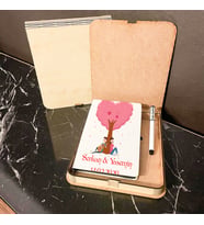 Sevgiliye Hediye Ahşap Kutulu Defter Kalem Set 003