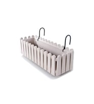 Omnipazar SO-İB02 Beyaz Askılı Balkon Saksı Takım 9 lt No 2 00649