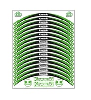 Skm Yeşil Siyah Kawasaki Uyumlu Reflektörlü 1 Set Jant Şeridi