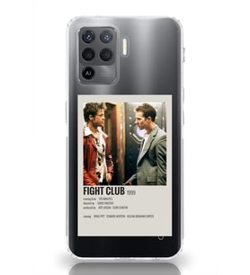 Oppo Reno 5 Lite Uyumlu Fight Club Minimalist Poster Desenli Şeffaf Telefon Kılıfı