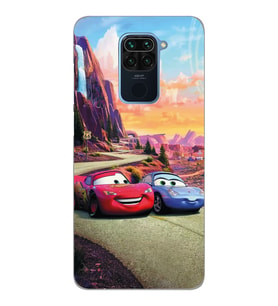Xiaomi Redmi NOTE 9 Uyumlu Şimşek Mcqueen Tasarımlı Şeffaf Telefon Kılıfı