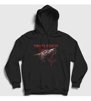 Presmono Unisex Siyah Wolf Disturbed Kapüşonlu Sweatshirt 61318tt