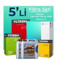 Filtron Mercedes Sprinter 415 Dizel Filtre Bakım Seti Liqui Moly Motor Yağlı (2009-2012) 5 Li
