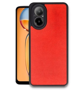 Realme 12 Lite Kılıf Aras Deri Kapak - Kırmızı