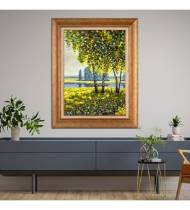 Altın Varaklı Paspartulu Çerçeveli Tablo a1129