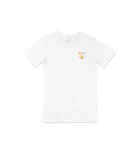 YOGA Cep Logo Tasarımlı Beyaz Tişört