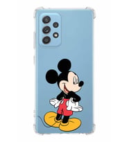 Samsung Galaxy A23  Köşe Korumalı Antişok Kapak Mickey Mouse Tasarımlı Şeffaf  Kılıf