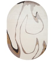 Krem Gri Soyut Modern Nisali Kilim Salon Halısı 7mm Viskon Polyester