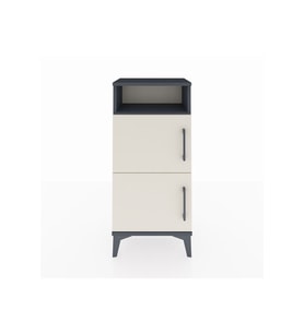 Arges Komodin Tek Raflı 2 Kapaklı 44x30x96 Antrasit-Aytaşı