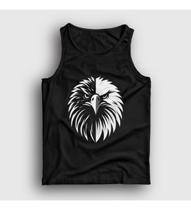 Presmono Unisex Siyah Kartal Kafası Kartallı Siyah Beyaz Hediye Atlet 470013tt