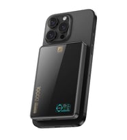 Pw598 10.000 Mah Dijital Göstergeli 20w Type-c Ve 15w Kablosuz Şarj Pd Hızlı Şarj Magsafe Powerbank - Siyah