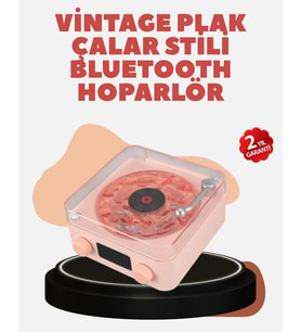 Retro Kristal Netliğinde Ses - Gece Işıklı Retro Bluetooth Hoparlör