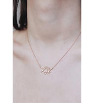 Lotus Çiçeği 925 Ayar Gümüş Kolye
