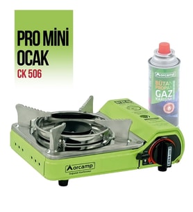 Tekli Çantalı Mini Portatif Ocak - Orcamp - Yeşil (CK-506)