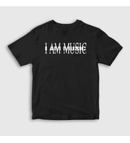 Presmono Unisex Çocuk Beyaz I Am Music Playboi Carti T-Shirt 521849tt (Siyah)