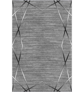 Eliana Home Baskılı, Yıkanabilir Kaymaz Taban Salon Halısı LNA0682 100x150 cm (Gri)