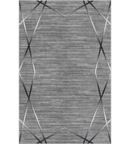 Eliana Home Baskılı, Yıkanabilir Kaymaz Taban Salon Halısı LNA0682 100x150 cm (Gri)