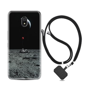 Xiaomi Redmi 8A 8 Pro 9C 9T 10C 11T Pro Kılıf Boyun Askılı Silikon Astronoot Red Baloon 1608