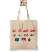 Pepsi Logo 07 Bez Çanta Uzun Saplı
