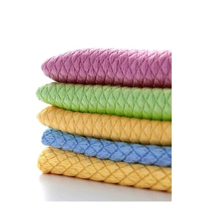 Bio Mix 4lü Mikrofiber Baklava Desen Temizlik ve Cam Bezi (30x40) (Karışık)