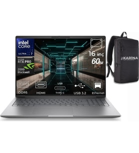 HP Zbook x G1I 16 Ultra 7 265H B30HNES-K09 64GB 4tb Rtx Pro 2000 8gb W11PRO 16'' Taşınabilir Iş Istasyonu & Karina Çanta