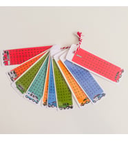 Taşıt Desenli Çarpım Tablosu Çalışma Kartları 13x4 cm (Çok Renkli)