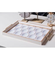 TABLOLIFE Dekoratif Sunum Tepsisi White Shapes (Karışık)