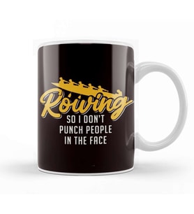 Rowing Crew Team Rowboat Water Sports Sculling Canoeing Oars Kupa Bardak Porselen
