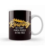 Rowing Crew Team Rowboat Water Sports Sculling Canoeing Oars Kupa Bardak Porselen