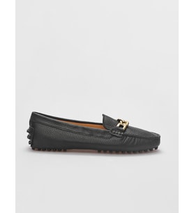 Hakiki Deri Siyah Kadın Loafer