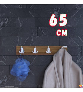 Modilayn ARI Serisi 12 Kancalı 61,4x9,6 cm 4'lü Set Banyo Askısı  Ekstra Düzen ve Yer Tasarrufu