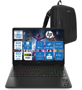Hp Omen 16-AM0033NT Intel Core I9 14900HX 16GB Ddr5 6tb SSD RTX5060 8gb Gddr7 Windows 11 Home 16 Inç Wuxga (1920X1200) 144Hz 300NITS IPS Taşınabilir Bilgisayar WC39J7EAH05 + Zetta Çanta