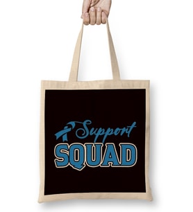 Support Squad Child Abuse Prevention Month April Awareness Bez Çanta Uzun Saplı