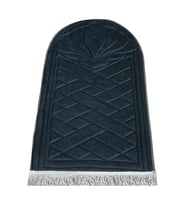 Kapitone Süngerli Yumuşak Seccade - Siyah