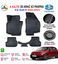Vw Golf 8 Otomatik 3D Paspas Havuzlu Pro 2021-2024 Arası