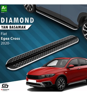 S-Dizayn Fiat Egea Cross Diamond Krom Yan Basamak 183 Cm 2020 Üzeri