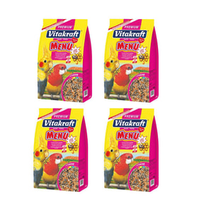 VITAKRAFT 1000GR PARAKET PREMIUM MENU+JODVITAL x 4 Adet
