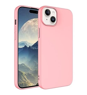 Coverzone iPhone 15 Plus ?le Uyumlu K?l?f Z-Mara Lansman Vieri Tam Koruma Arka Kapak Kamera Koruma �?k?nt?l? P�r�zs�z Y�zey Pembe A�?k