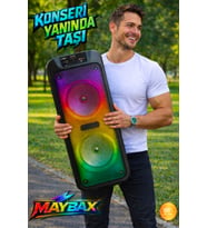 YÜKSEK BASS ÇİFT HOPARLÖR IŞIKLI MİKROFONLU PARTY KONFERANS BT/TF/USB/FM BLUETOOTH HOPARLÖR